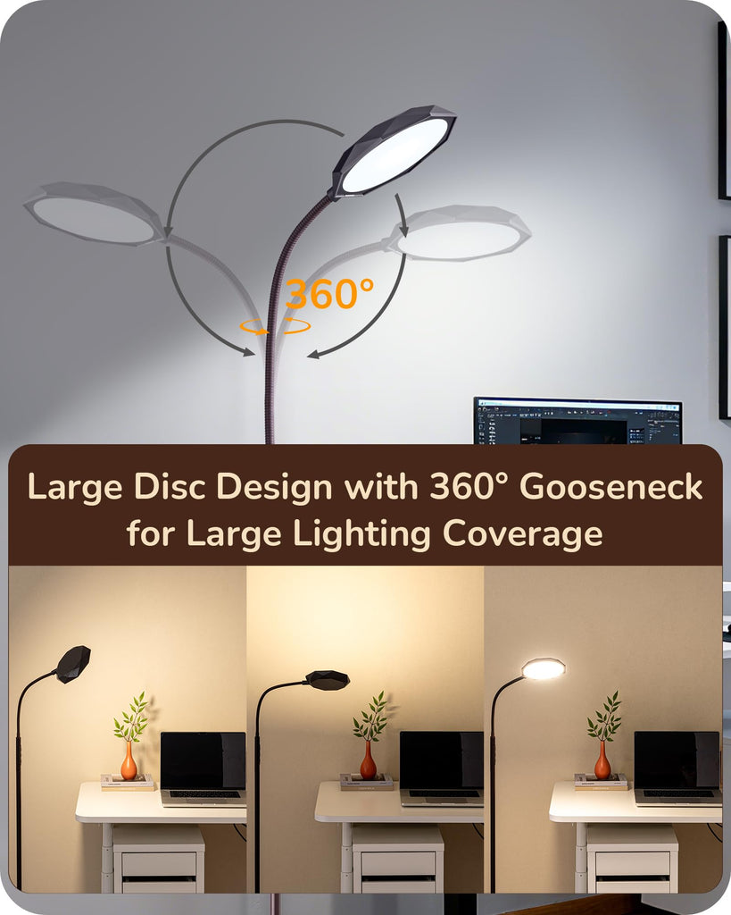 Modern LED Floor Lamp Floor Lamps Brown
