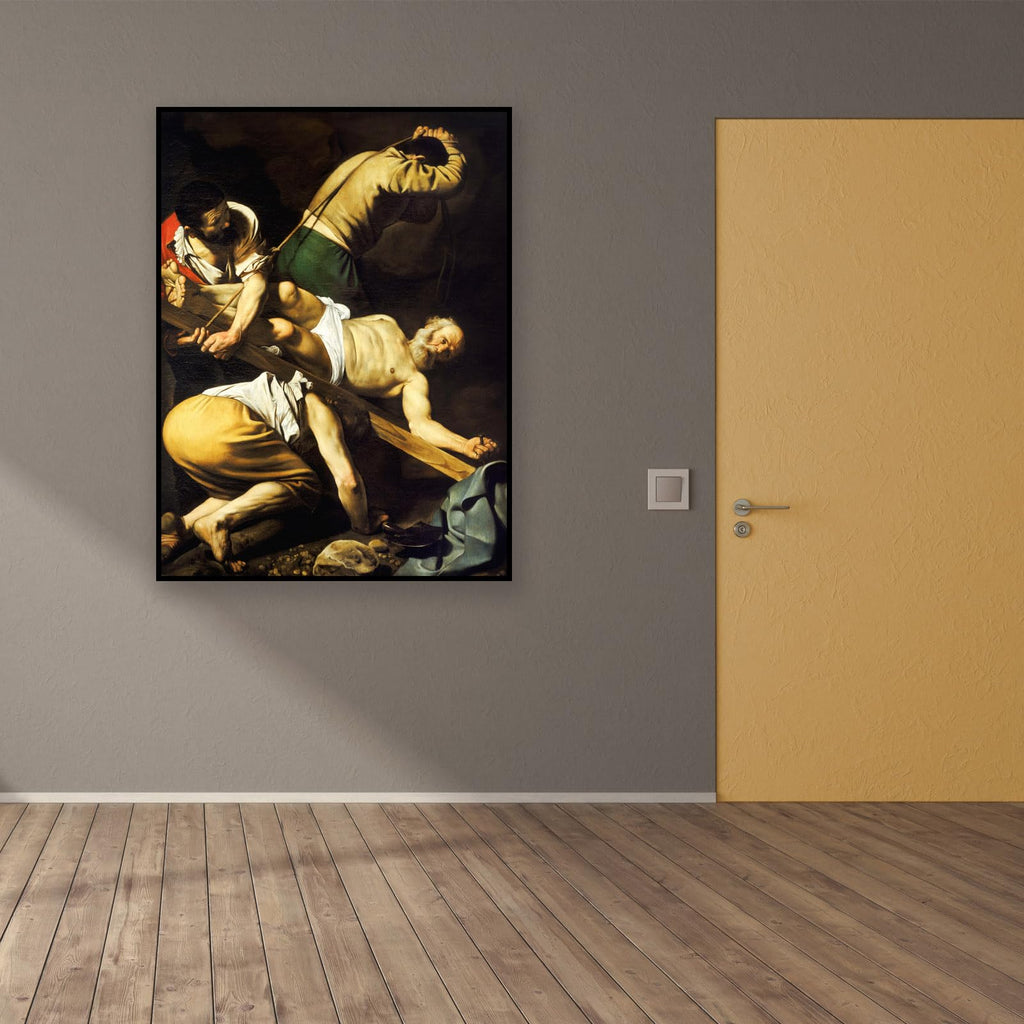 Caravaggio Canvas Wall Art - Crucifixion of Saint Peter Poster - Fine Art Print - Famous Oil Painting Reproductions