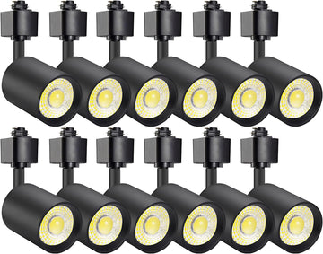 10W Dimmable LED Track Lighting Heads H Type, Black
