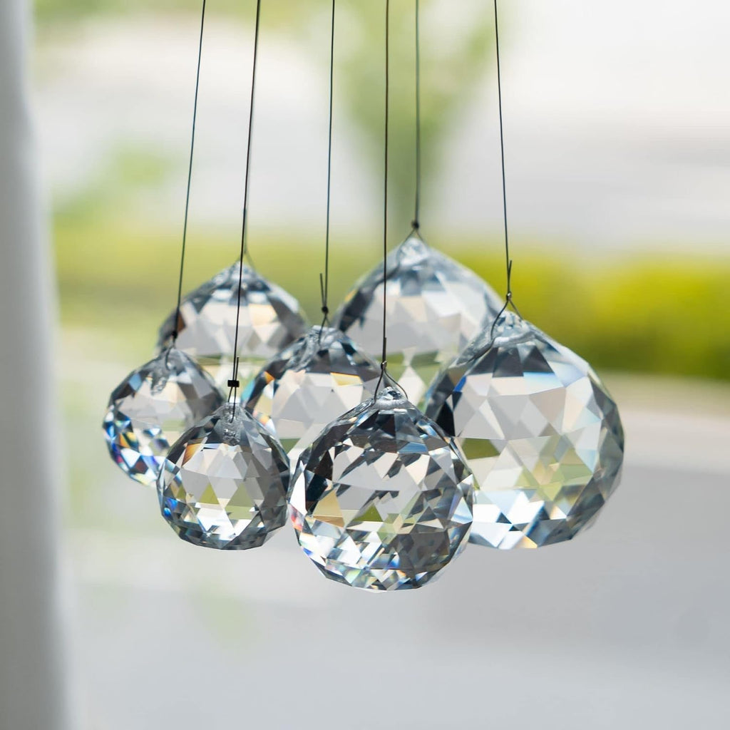 13 Pack 20mm/30mm/40mm Clear Crystal Ball Prisms Suncatchers for Window - Rainbow Maker Sun Catcher Indoor Window