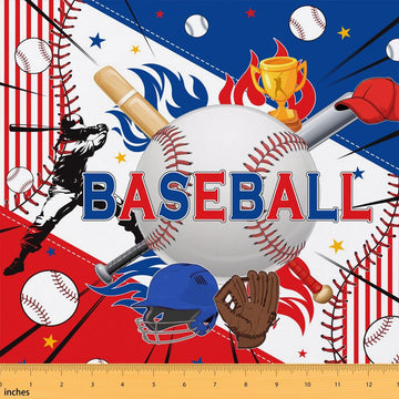 Burning Baseball Fabric by The Yard Soft 10 Yards