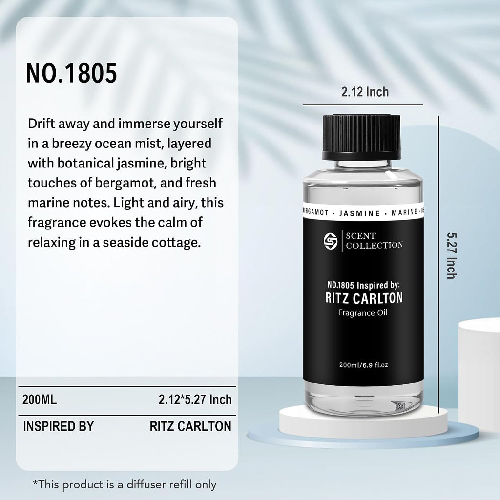 Luxury Hotel Scent Inspired by Ritz Carlton200ml Fragrance Oil for Diffuser
