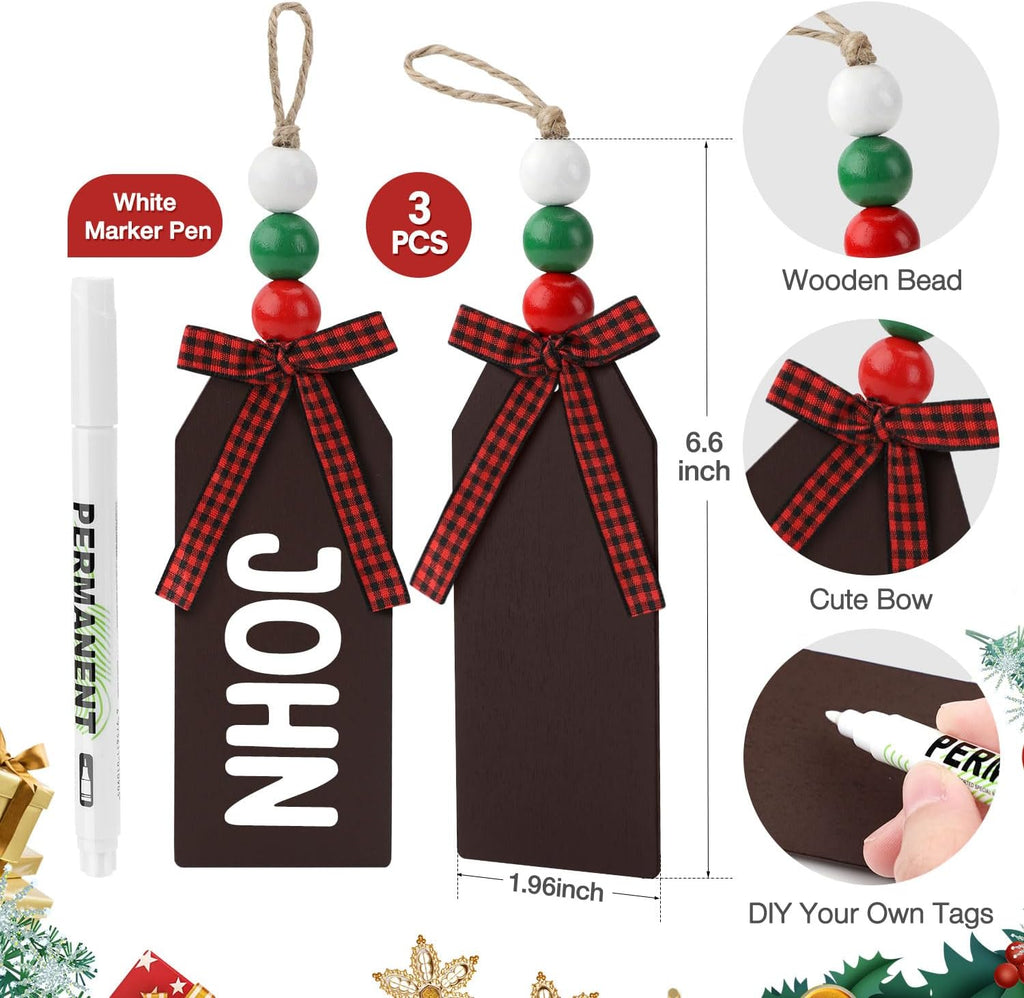 Christmas Stockings, 18 Inches Large Size Cable Knitted Stocking Gifts ( White&red&Green) - Set of 6
