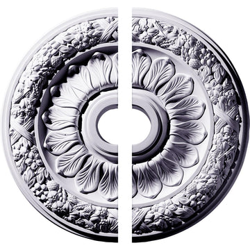 24"OD x 4"ID x 1 1/2"P Swindon Ceiling Medallion, Fits Canopies up to 6-1/8", 2 Piece