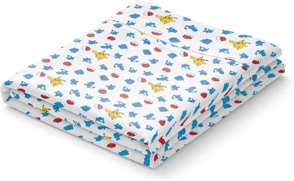 Full Bed in a Bag Set, Pikachu Charmander Squirtle Bulbasaur, Kids Boys Girls Bedding Comforter Sheets