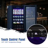 Beverage Refrigerator, 160 Can Freestanding Mini Fridge with Glass Door for Soda