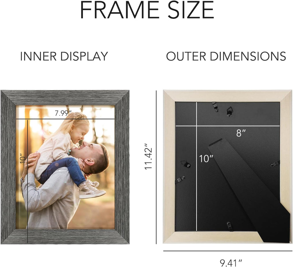 8x10 Picture Frame Set of 6,Rustic Grey Farmhouse Gallery Wall Frame | Made of HD Acrylic Cover,Multi Photo Frames