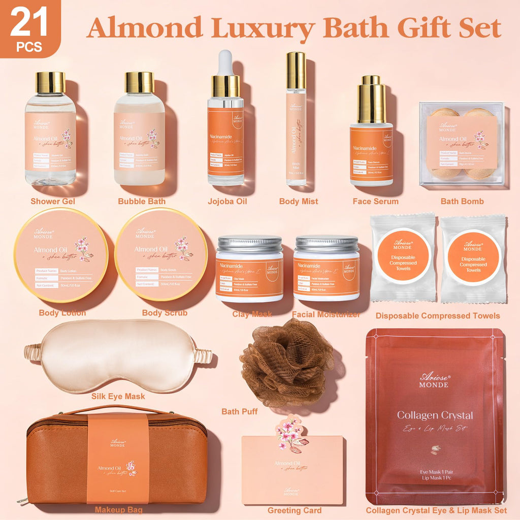 Birthday Gifts for Women Spa Gift Baskets, Facial Body Skincare Gift Set