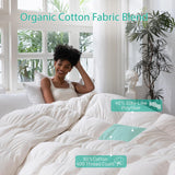 Down Feathers Fiber Comforter Queen - 750 Fill Power All Season Down Duvet Insert