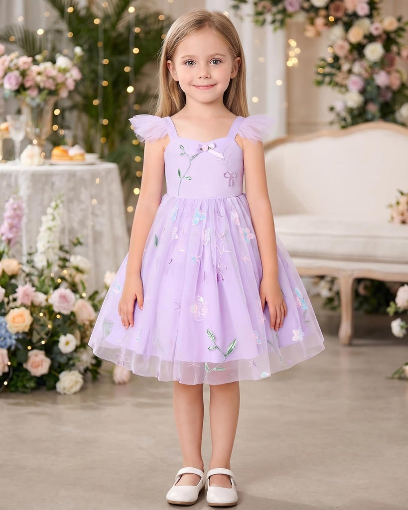 Toddler Flower Girl Dress Embroidered Tulle Princess