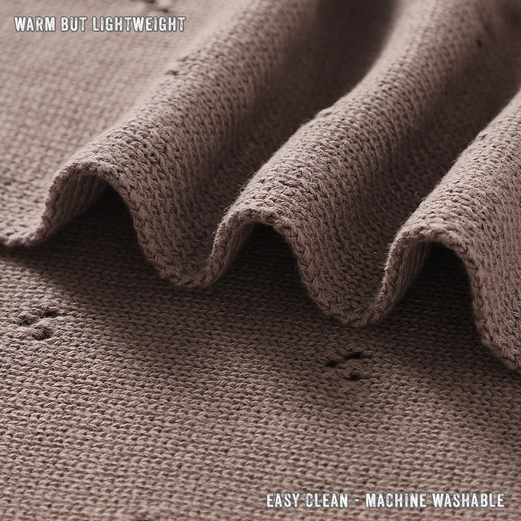 100% Luxury Organic Cotton Pointelle Knit Baby Blanket - Refined Lightweight Heirloom Nursery Essential (Pointelle