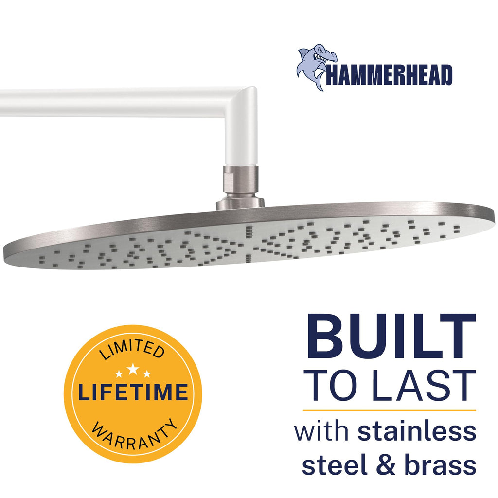 Metal Rain Shower Head Large 12 Inch High Pressure Rainfall