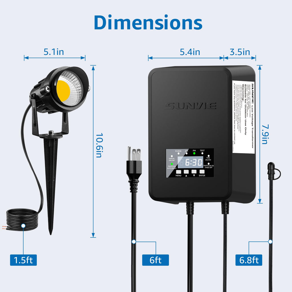 Low Voltage Landscape Lights with 300W Transformer
