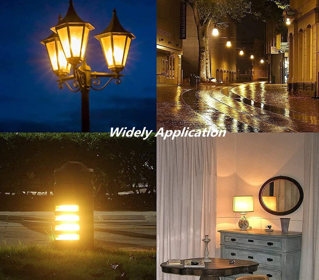 4 Packs 3W A19 LED Bug Light Bulbs Yellow LED Bulbs E26 Outdoor Bug Light Bulb 25W Equivalent 2000K Amber Glow Bug