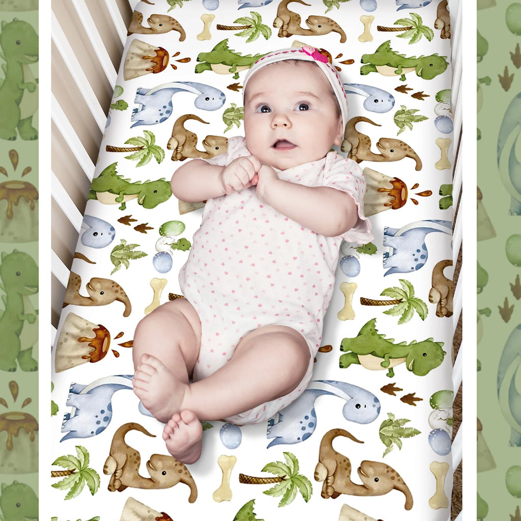 3 Pcs Dinosaur Baby Crib Bedding Set for Boy