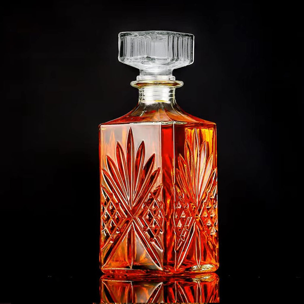 31 oz Whiskey Decanter,3 pack Glass Bottle - Set of 3