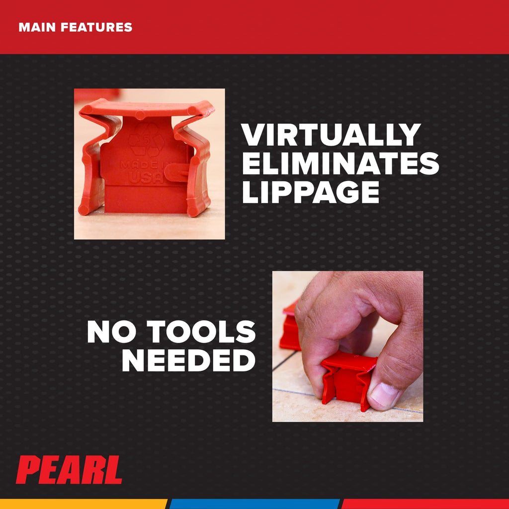 Seamclip Truspace Red 3/8" to 1/2" Tiles, Box of 1000
