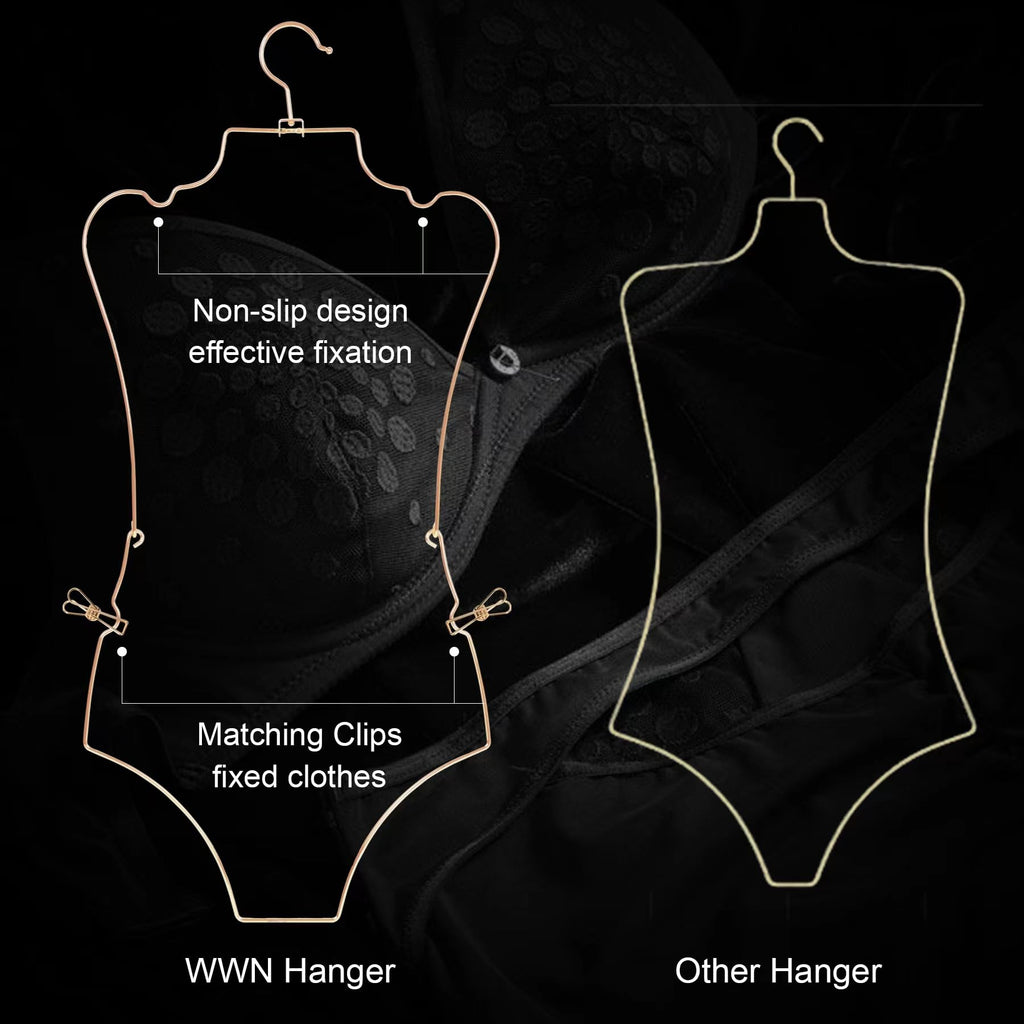 Gold Body Shaped Hangers, Bikini Lingerie&Swimsuit Display Hanger Set 10