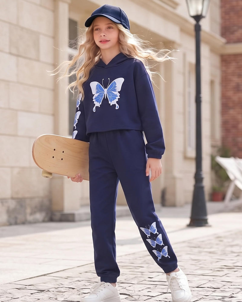 Girls Clothes 2 Piece Outfits Sweatsuit Set Kid Clothes 9-10