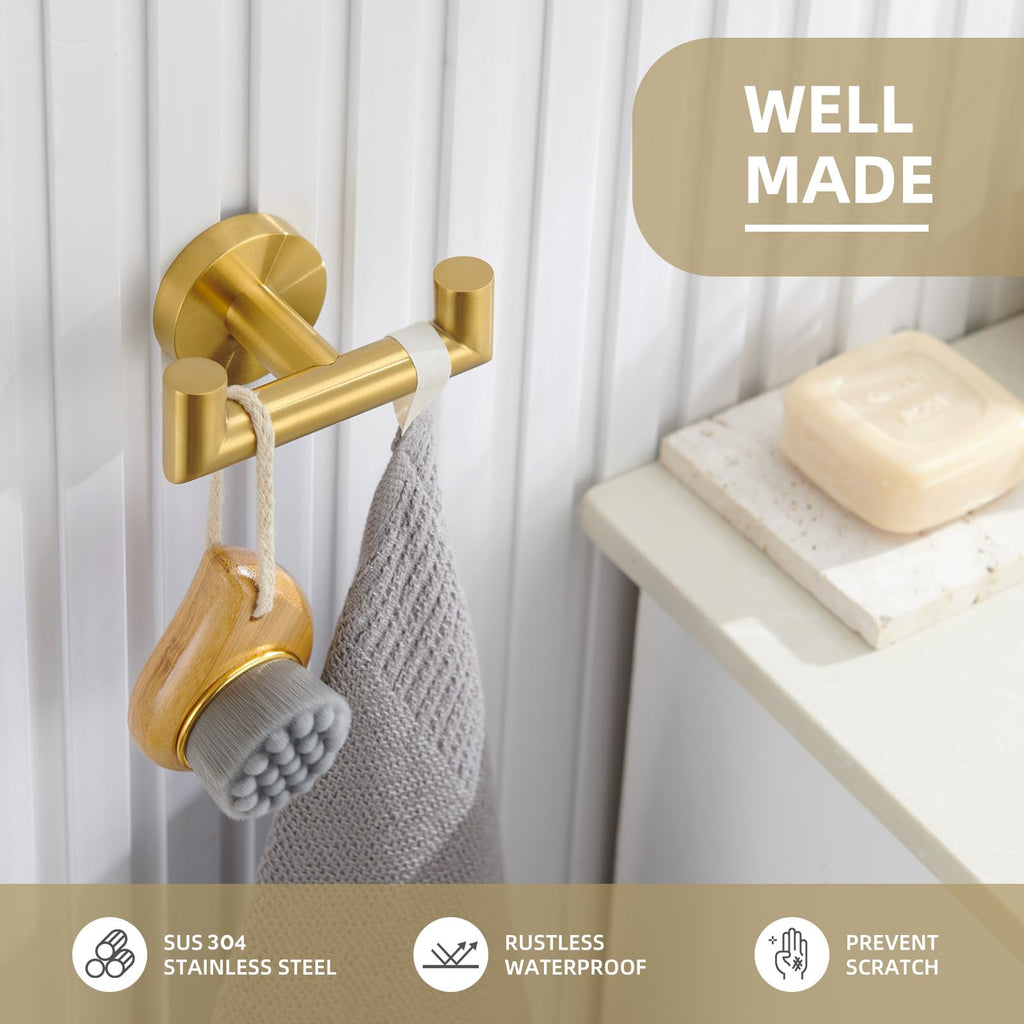 Towel Hook Brushed Dark Gold, Bath Towel Holder Wall Mount