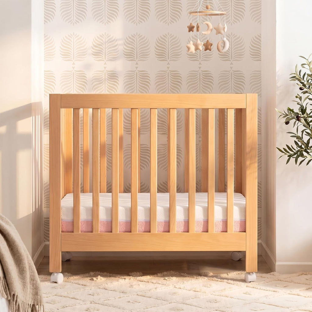 Mini Crib Mattress, 2-Stage Firmness 38x24x4 Inch for Mini & Portable Cribs | Breathable Dual-Sided Firm Support for
