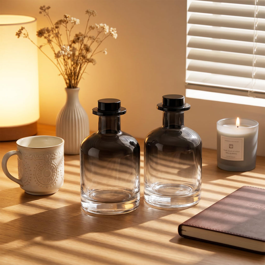 200ml Glass Bottle Reed Diffuser Bottles Fragrance Accessories 4pcs