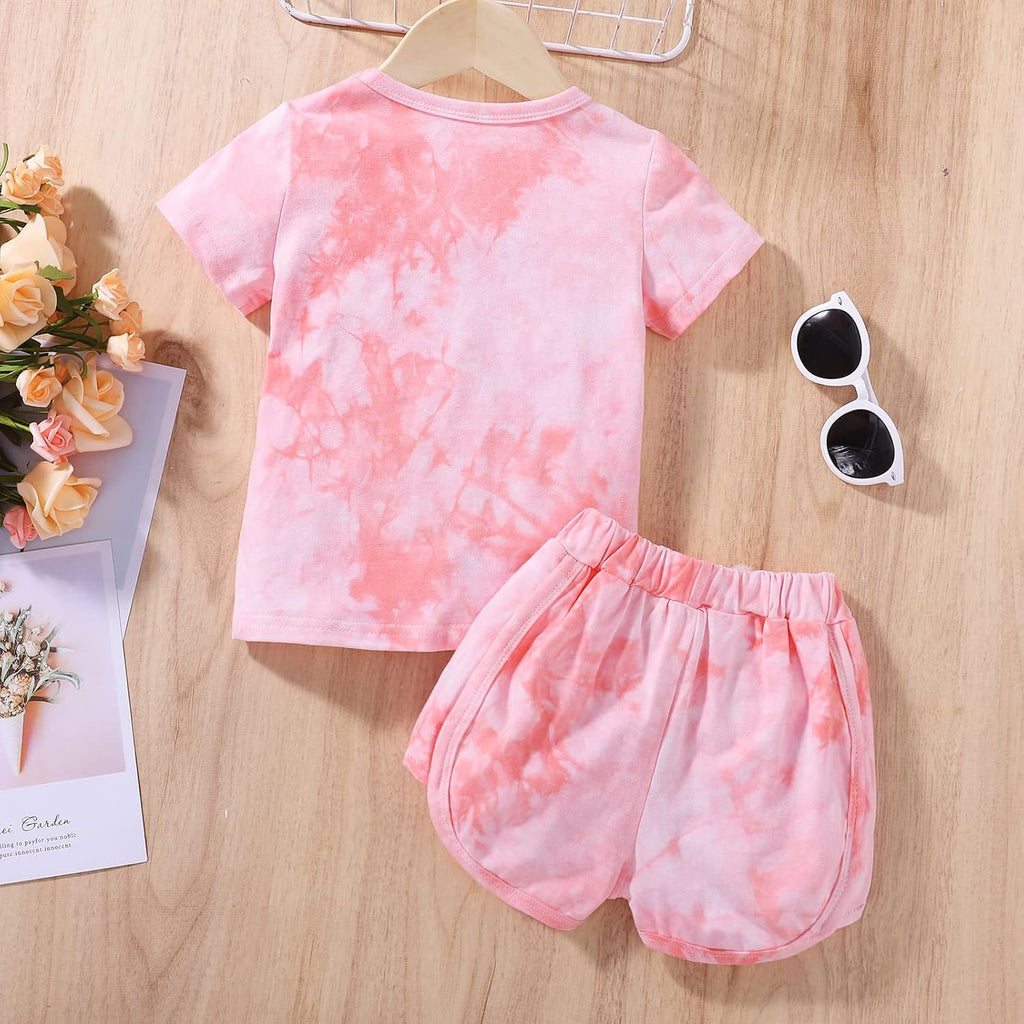 Toddler Baby Girl Summer Outfits Short Sleeve T-Shirt and Shorts 2Pcs Clothes Set for Girls