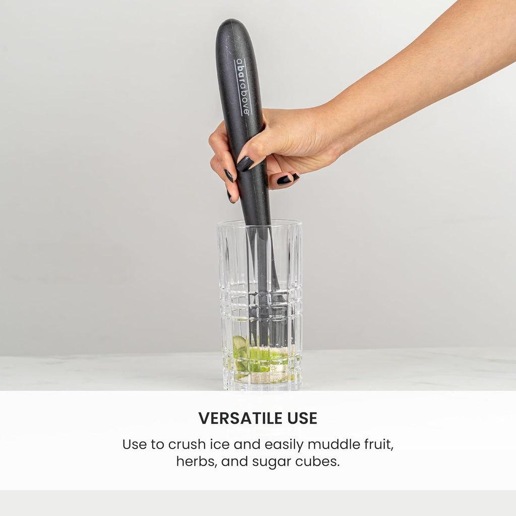 Plastic Muddler for Cocktails, 12 Inch Long Ergonomic Handle