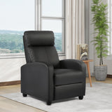 Recliner Chair Push Back Sofa Home Theater Seating with Lumbar Support and Leather Padded Seat Backrest