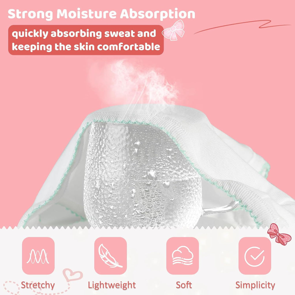 Girls' Underwear Soft Cotton Panties Solid White Breathable Kids Girls Underwear Pure Cotton Undies 12 Pack