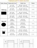 Heavy Duty Fabric Tablecloth with White Lace-Waterproof/Wrinkle Free/Stain Resistant/Oil Proof-for D