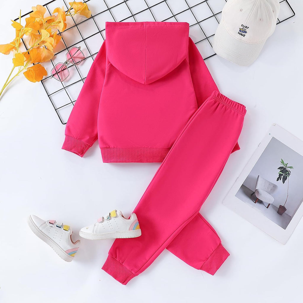 Toddler Girls Pant Set Warm Hoodie Long Sleeve Winter Outfits Sweatsuits Girls' Clothing Sets 2 Piece