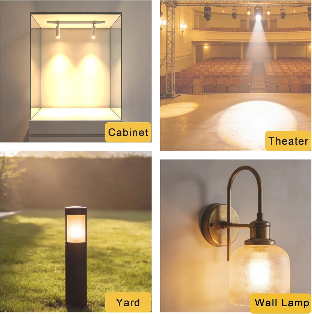 G4 Halogen Bulb 6V 5W-50W Dimmable Low Voltage Bi-Pin JC T3 Clear Capsule for Landscape, Garden & Under Cabinet