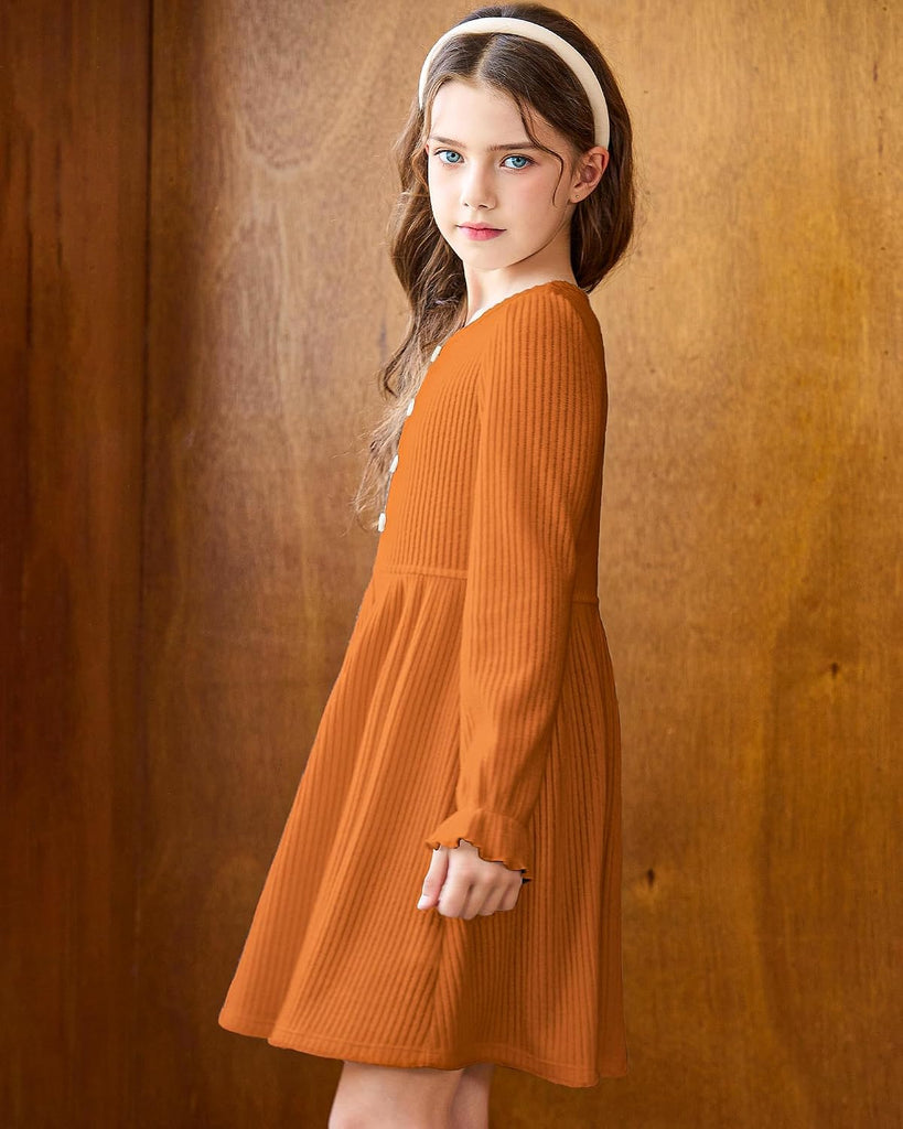 Fall Dress Kids Knit Dress Birthday Party Holiday Dresses