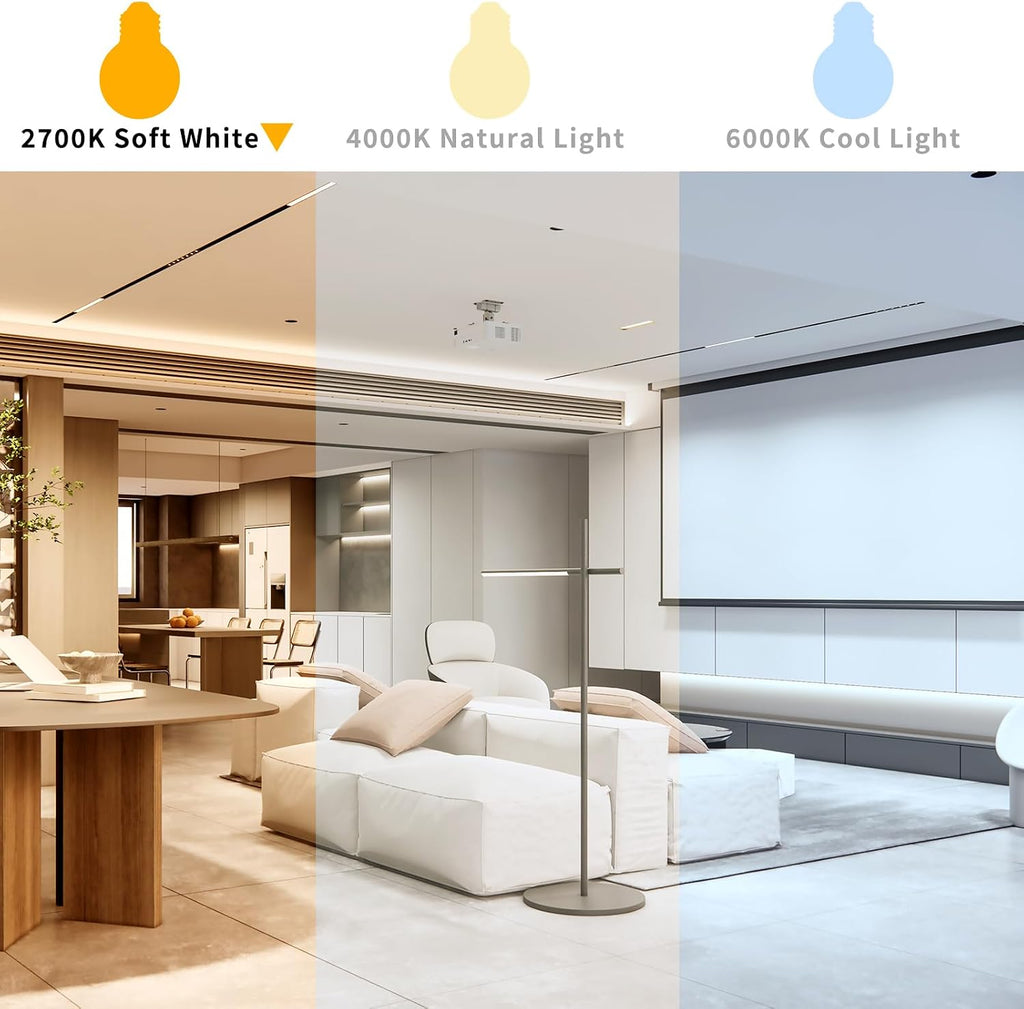 E12 Led Bulb, G16.5 Globe Light Bulbs, 40 Watt Eq, Warm White 2700K, 6 Pack