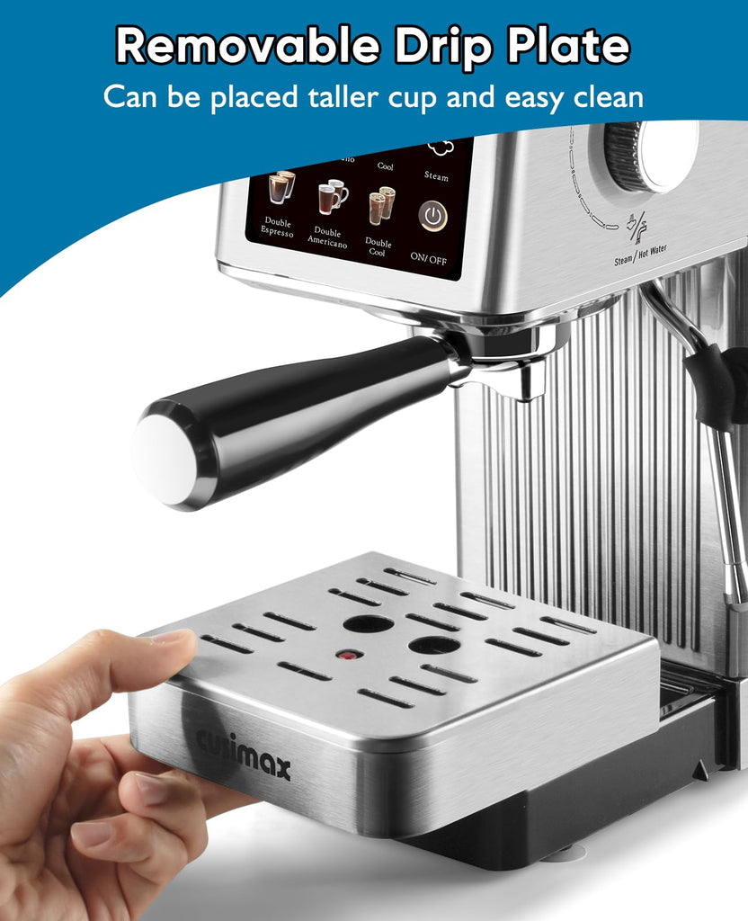 Espresso Machine with Powerful Steam Wand for Latte & Cappuccino