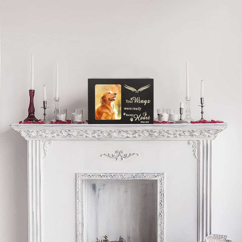 Pet Memorial Urns for Dogs or Cats Ashes with Photo Frame