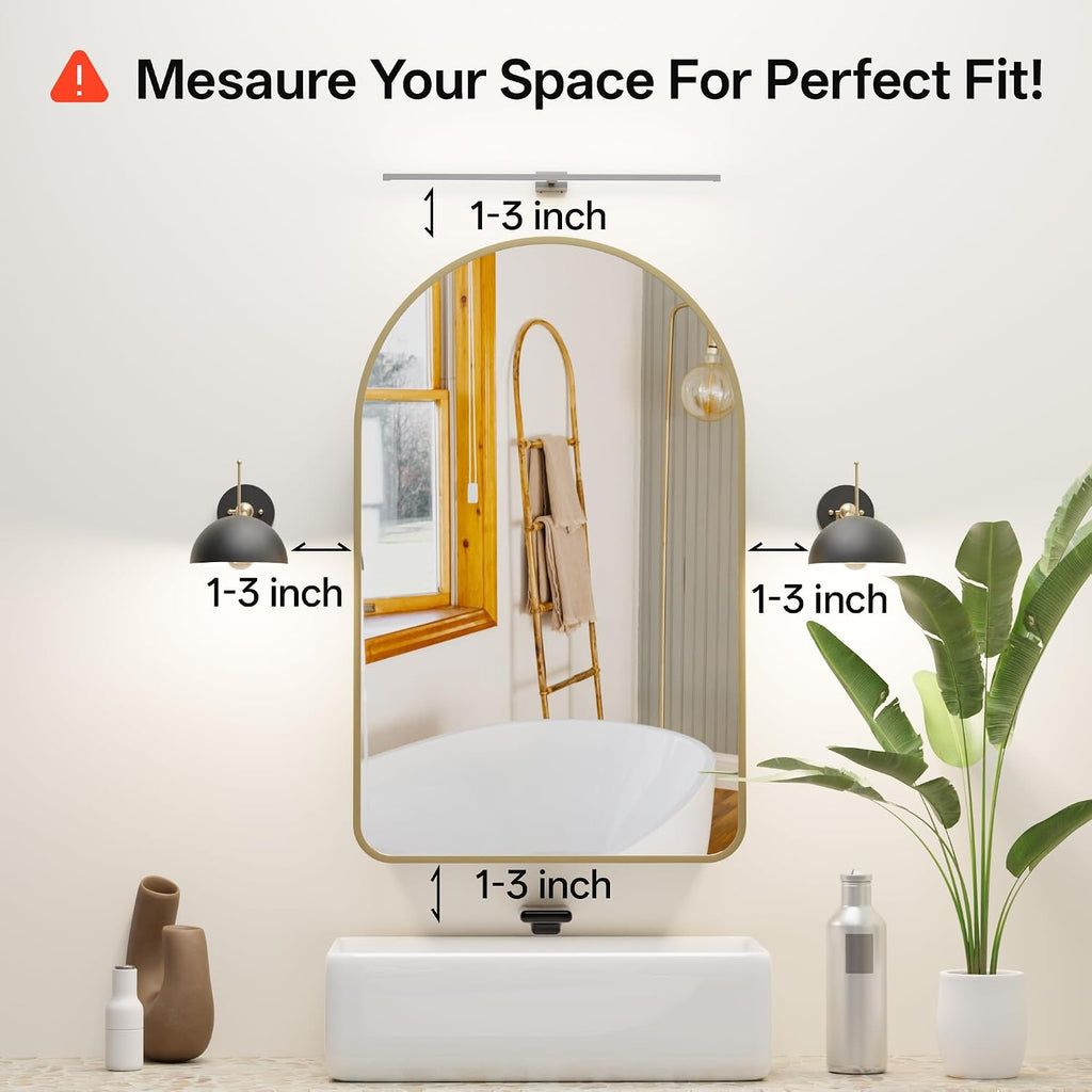 Arched Bathroom Medicine Cabinet with Mirror, No Assembly Needed, Recessed or Surface Mount Wall Storage Cabinet