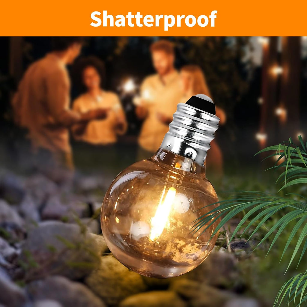 G40 LED Replacement Bulbs, 0.6W Clear Globe Dimmable E12 Base