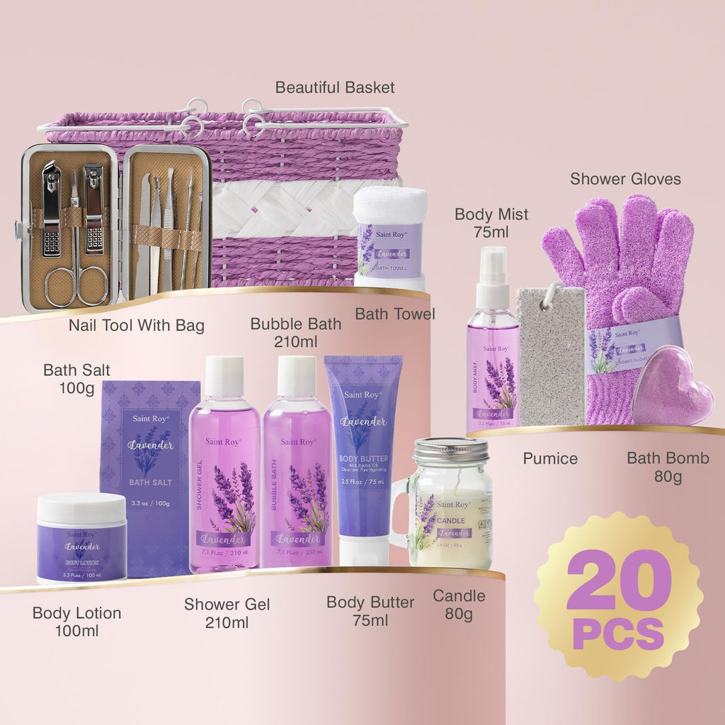 Birthday Gifts for Women Spa Gift Baskets Bath Set for Women Self Care Kit