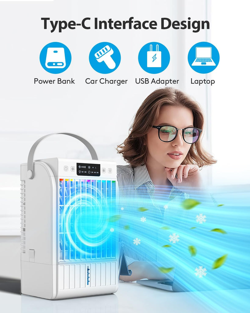 Portable Air Conditioners Fan,Evaporative Mini Room Air Conditioners