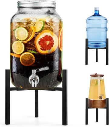 Beverage Water Jug Stand Adjustable 7-12.6 IN - Drink Dispenser Stand Only, Fit 3-5 Gallon Water Jug Holder Container