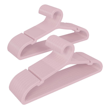 50 Pack Clothes Hangers, Non Slip Plastic Coat Hangers, Space Saving Hangers, Heavy Duty, Hanging Dry Wet Clothes