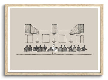 Jesus Christian OAK Wood Framed Wall Art The Last Supper Canvas Art Prints Inspirational Bible Pictures Wall Decor