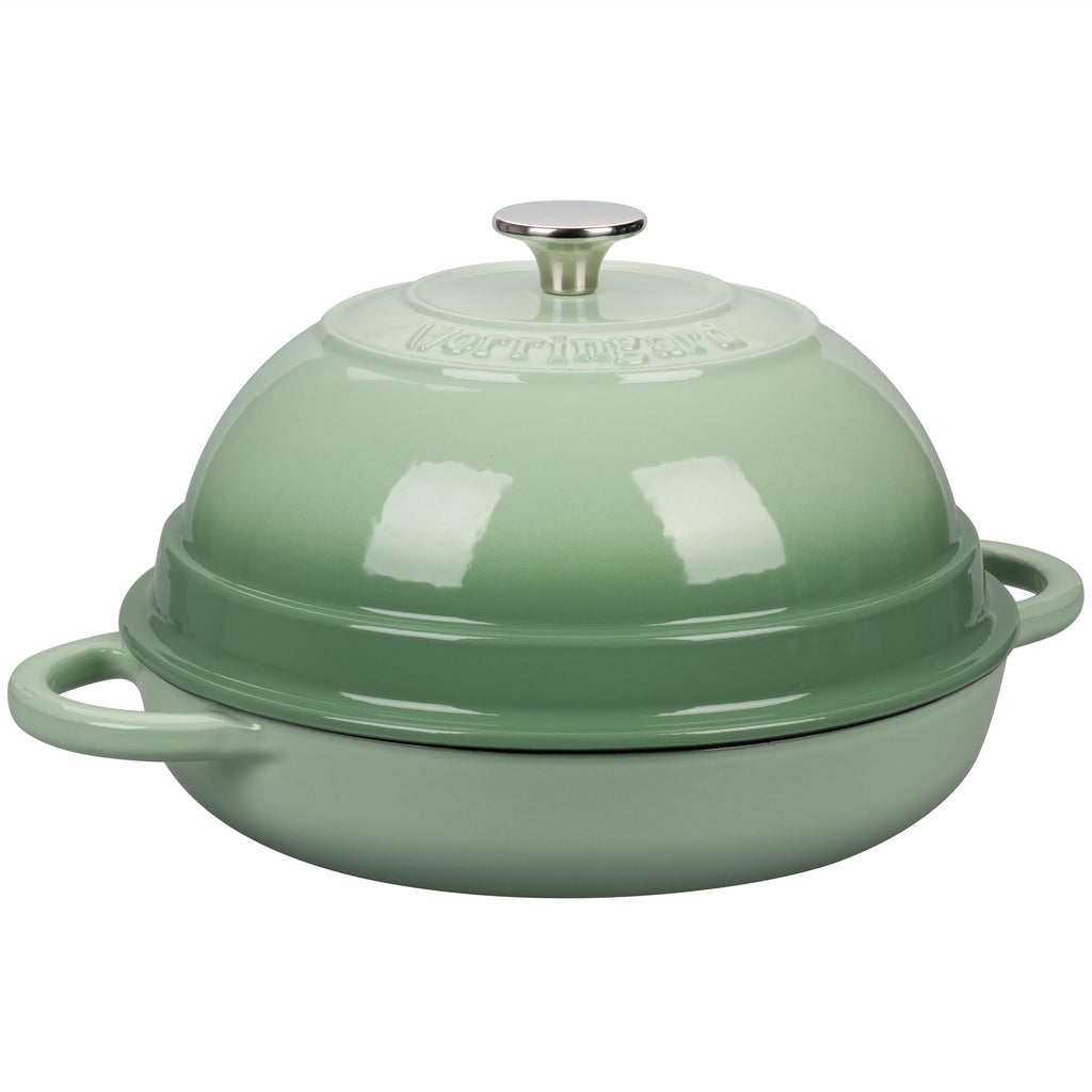 Cast Iron Enameled Dutch Oven Pot with Lid for Bread Baking, Bread Oven, 6 Quart, Green
