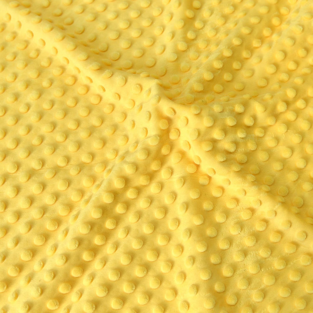 Yellow Minky Dot Fabric, by The Yard, 36"x59"