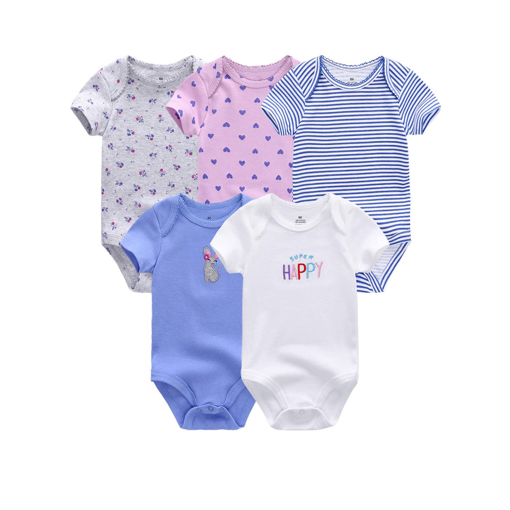 Newborn Layette Gift Set Bodysuits Pants for Baby Girl and Boy 24 Piece 100% Cotton Essentials and Accessories