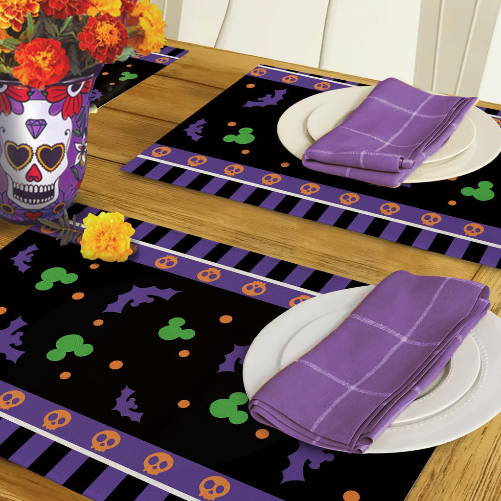 Purple Halloween Placemats Set of 4