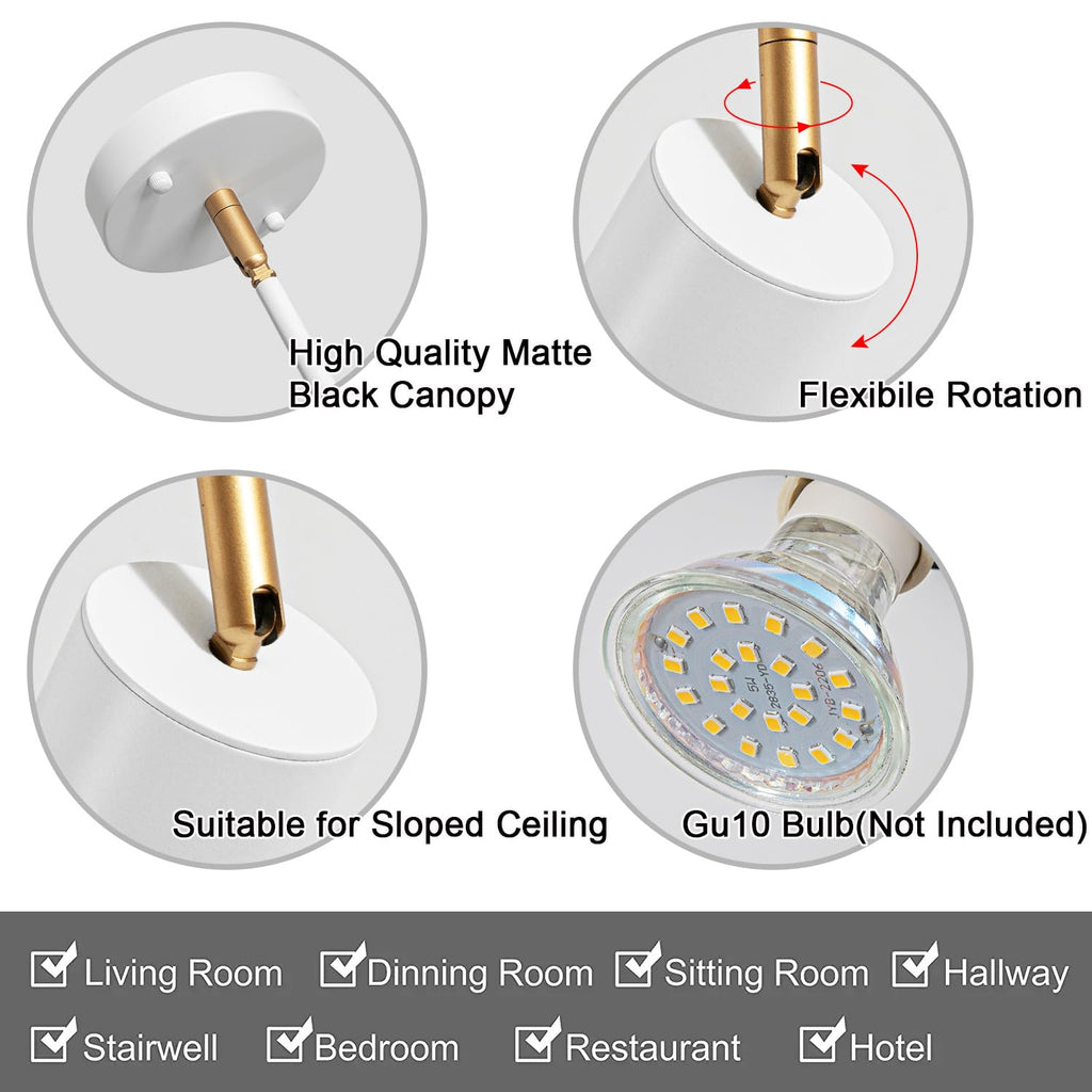 LED Track Lighting Kit White Track Light Flexibly Rotatable Light Head Modern Spot Lighting Living Room