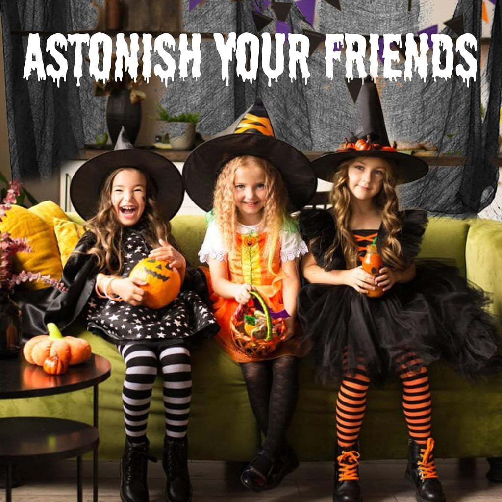 2 Packs (48 x 240 in.) Halloween Creepy Cloth, Spooky Giant Cheese Cloth Tapestry for Halloween Party Supplies